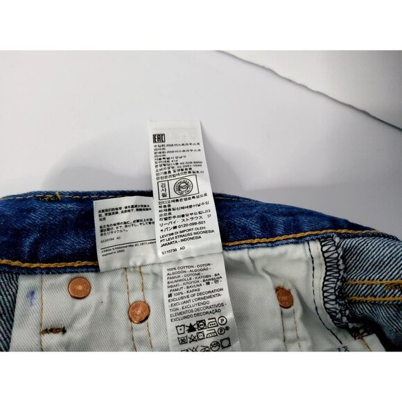 Levis Premium 501 Original Fit Jeans 29x30 Men’s Button-Fly Straight Leg Denim C - Picture 9 of 12